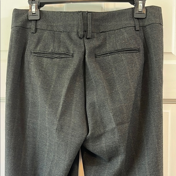 Zara Basic Dark Heathered Black Gray Straight Leg Dress Pants - Size 6 - Picture 6 of 9